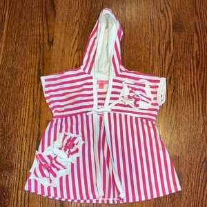 Isobella & Chloe pink white striped cover up - size 2T